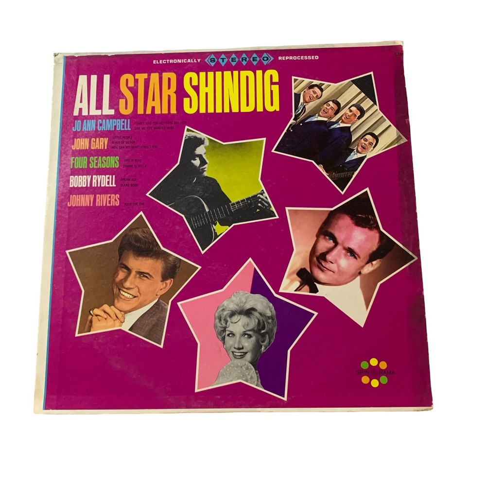 All Star Shindig Vinyl LP Four Seasons Bobby Rydell Johnny Rivers Spin-O-Rama